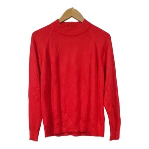 🔥3/$15🔥 Vintage Duvet Red Mock Neck Long Sleeve Top - 90s Minimalist Knit